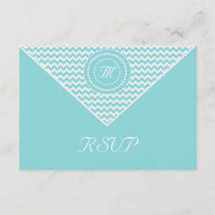 Chevron bleu et blanc RSVP