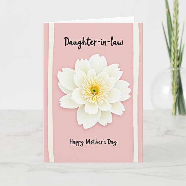 Chevron Blossom Message Card (Front)