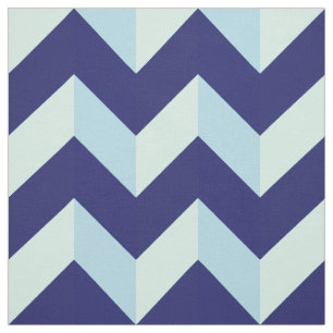 Chevron Blue Pattern Fabric