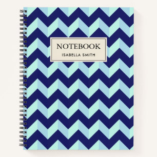Chevron Blue Pattern Notebook