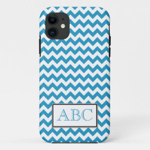 Chevron Blue & White iPhone 5 Coque