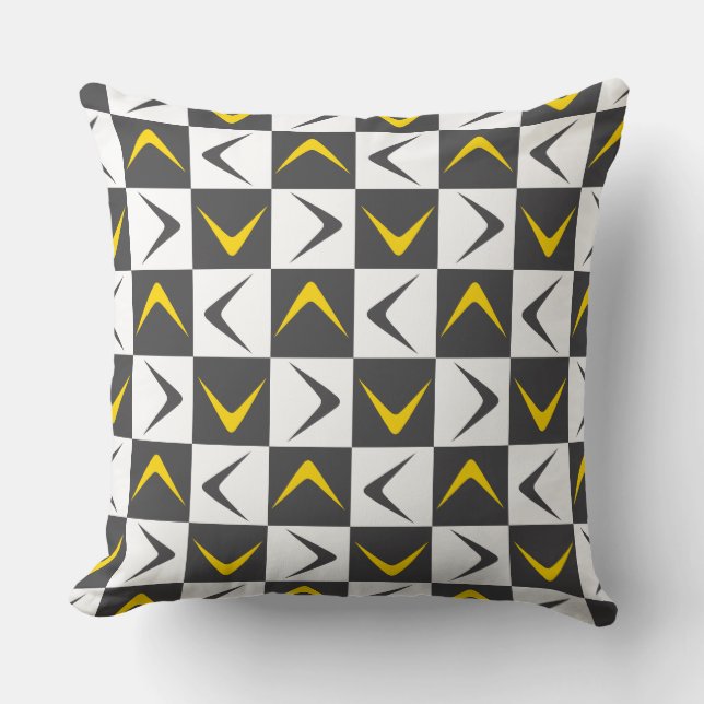 Chevron Boxes Throw Pillow (Front)