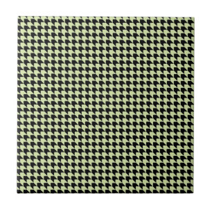 Chevron Checks Mint and Black Tile