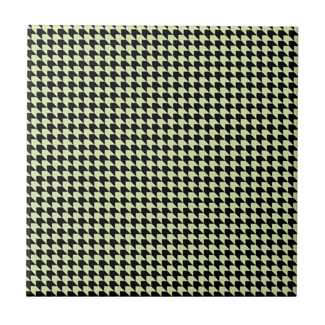 Chevron Checks Mint and Black Tile (Front)