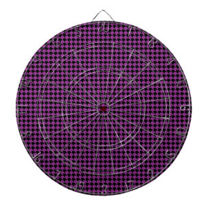 Chevron Checks Plum and Black Dartboard