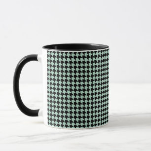 Chevron Checks Seafoam and Black Mug