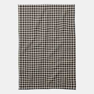 Chevron Checks Tan and Black Kitchen Towel