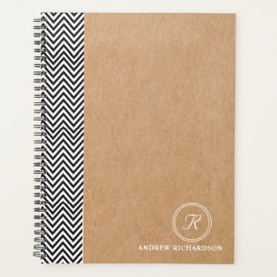 Chevron Chic Monogrammed Teachers Planner