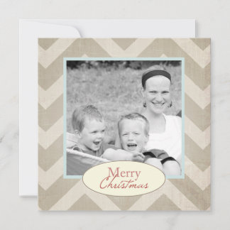 Chevron Christmas Card with photo