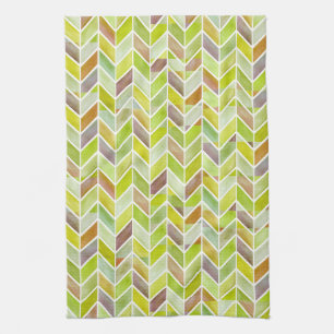 Chevron Citron Wood Kitchen Kitchen Towel