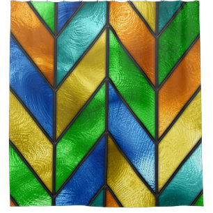 Chevron Coloured Glass Texture
