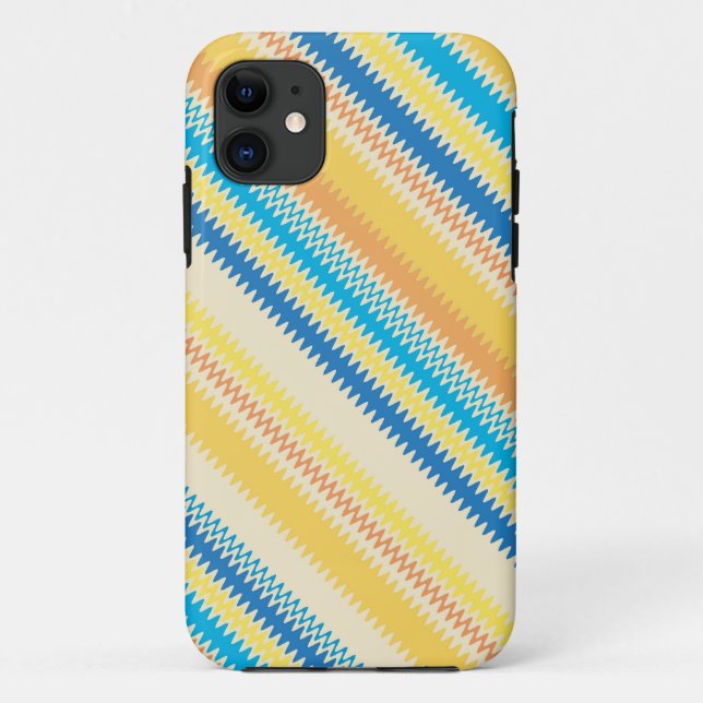 Chevron Colourful Diagonal Stripes Pattern Case-Mate iPhone Case (Back)