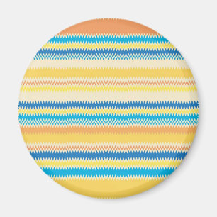 Chevron Colourful Zigzag Stripe Decorative Magnet