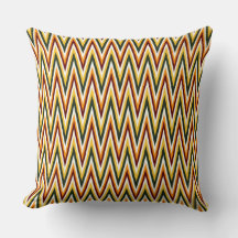 Chevron Colours zigzag Orange, Yellow Throw Pillow