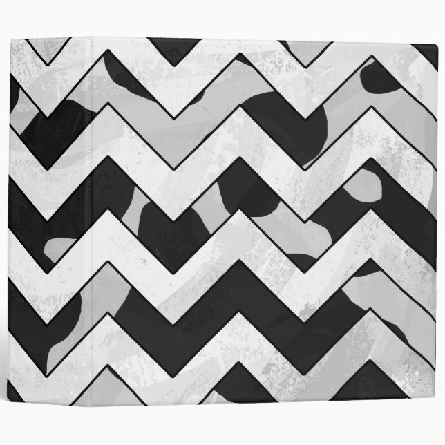 Chevron Cow Black and White Binder (Front/Spine)