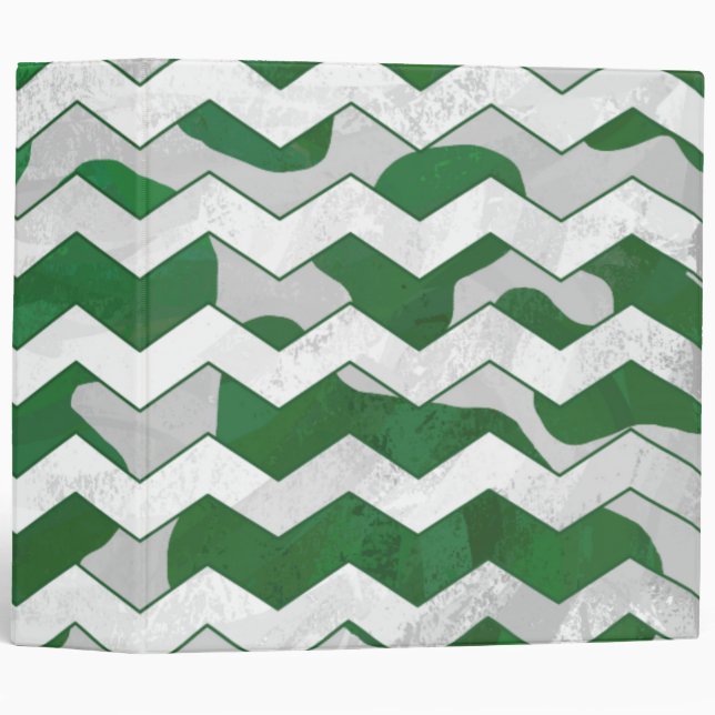 Chevron Cow Green and White Print Binder (Front/Spine)