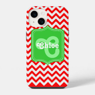 Chevron Custom Monogram Chloe iPhone 14 Case