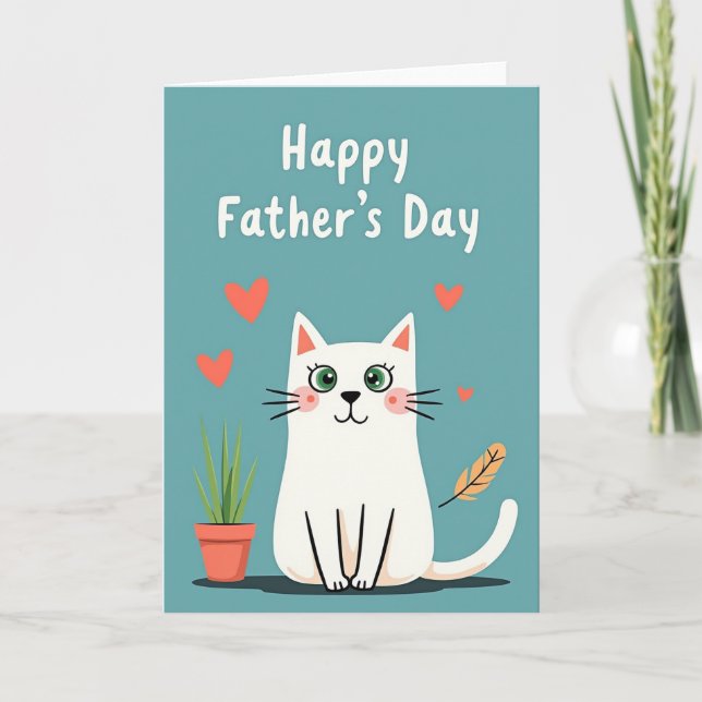 Chevron Cute Kitten Love Card (Front)