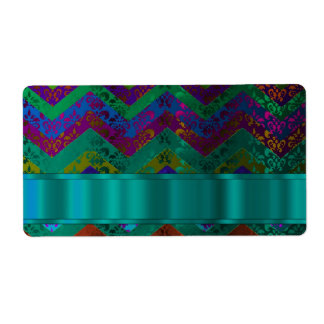 chevron damassé coloré