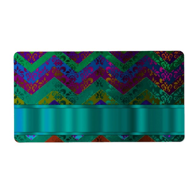 chevron damassé coloré (Devant)