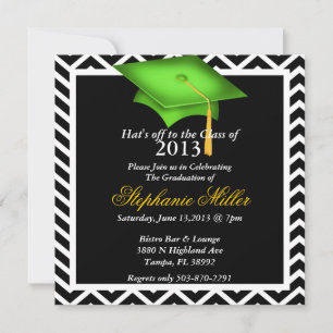 Chevron Design Graduation Announcement/Invitation Invitation