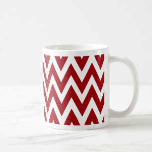 Chevron Dreams red and white chevron Coffee Mug
