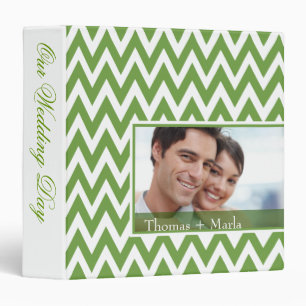Chevron Dreams Wedding Photo Album celedon Binder