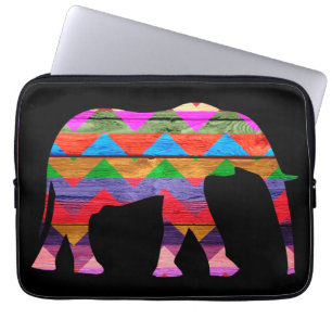 Chevron Elephant Pattern Laptop Sleeve