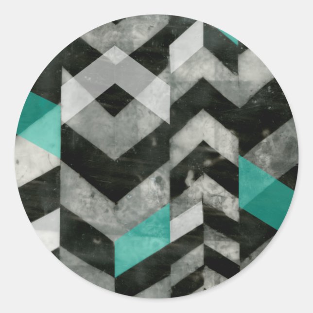 Chevron Exclusion II Classic Round Sticker (Front)