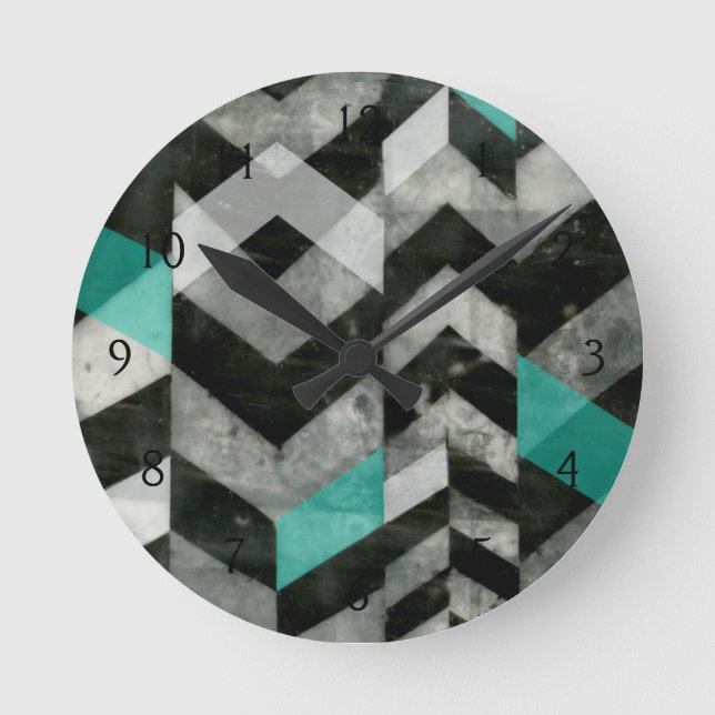 Chevron Exclusion II Round Clock (Front)