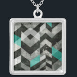 Chevron Exclusion II Silver Plated Necklace<br><div class="desc">Patterns</div>