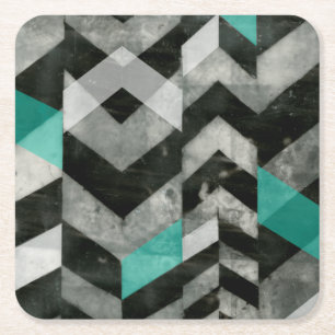 Chevron Exclusion II Square Paper Coaster