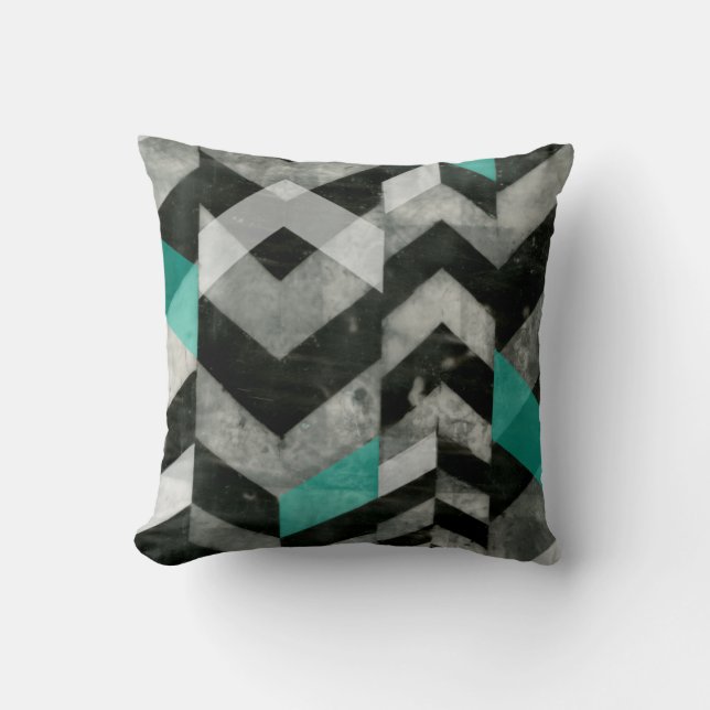 Chevron Exclusion II Throw Pillow (Front)