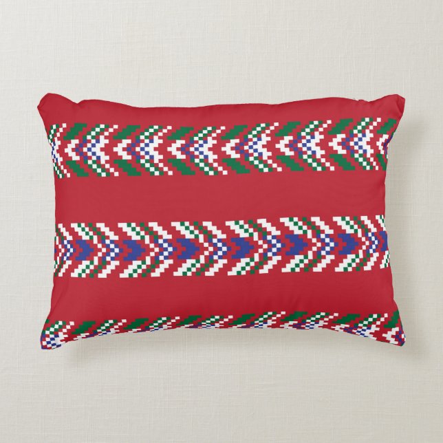 Chevron fair isle seamless pattern designallover,  accent pillow (Front)