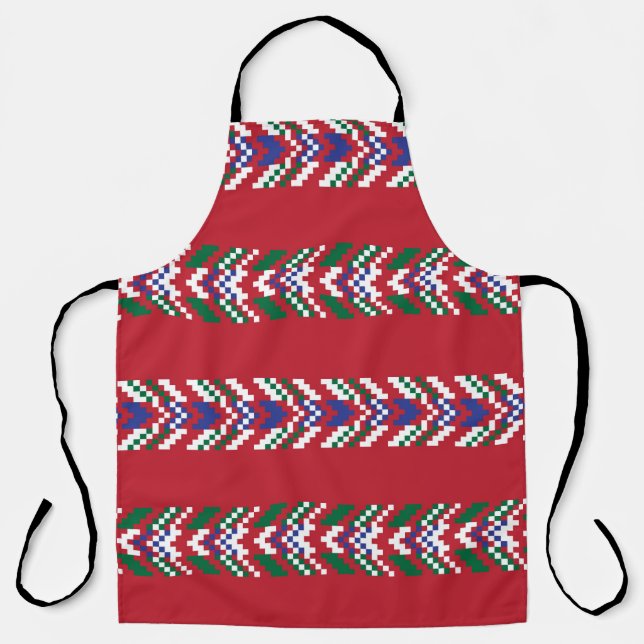 Chevron fair isle seamless pattern designallover,  apron (Front)