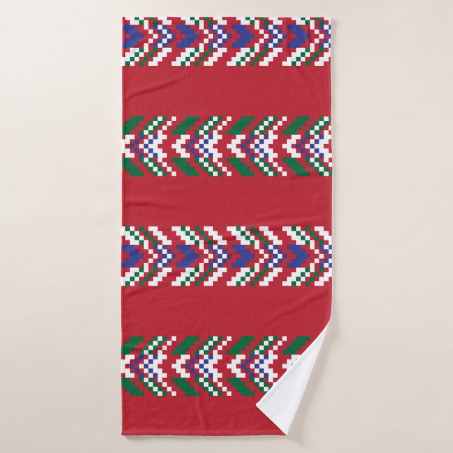 Chevron fair isle seamless pattern designallover,  bath towel (Bath Towel)