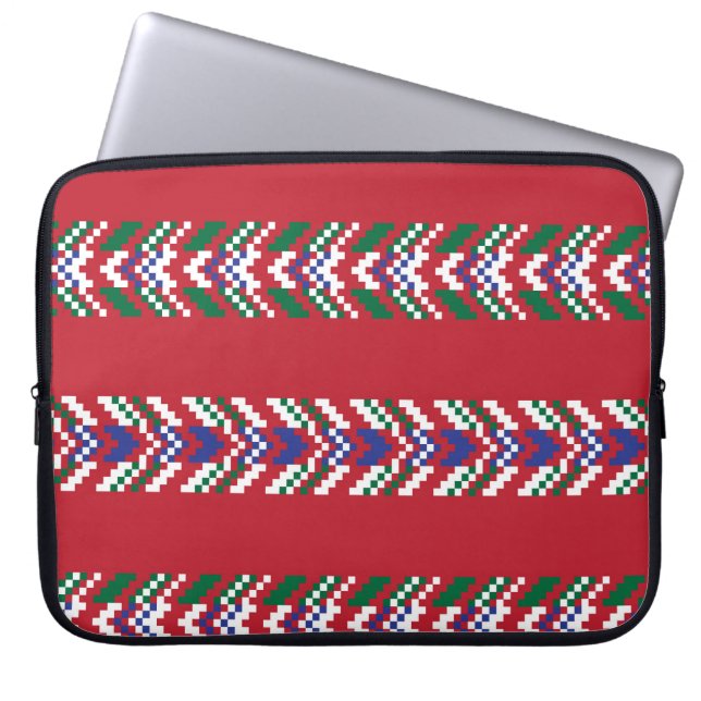 Chevron fair isle seamless pattern designallover,  laptop sleeve (Front)