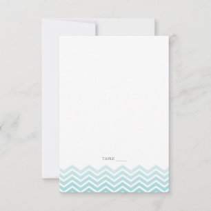 Chevron FOLDABLE Place Cards - Aqua