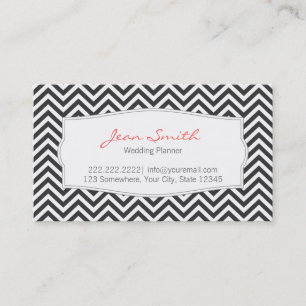 Chevron foncé barre le carte de visite de wedding