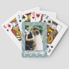 Chevron Framed Photo Playing Cards