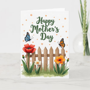 Chevron Garden Mothers Card