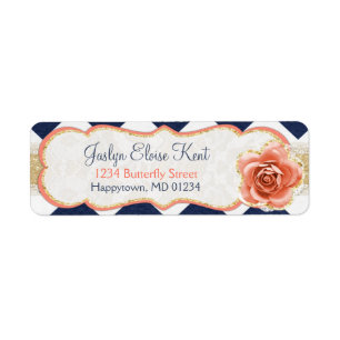 Chevron Garden Return Address Labels