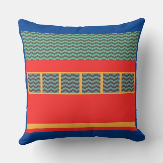 Chevron Geo Throw Pillow (Back)