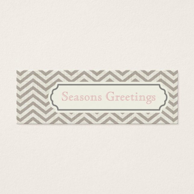 Chevron Gift Tags, Profile Cards (Front)