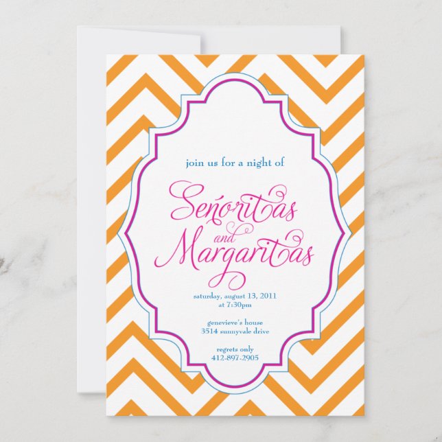 CHEVRON - Girls Night Out - Invitation (Front)