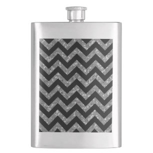 Chevron Glitter Classic Flask