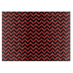 Chevron Glitter Look Cutting Board