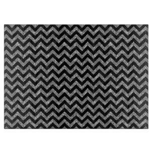 Chevron Glitter Look Cutting Board