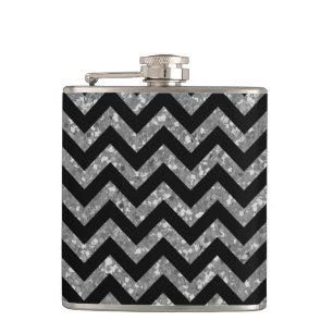Chevron Glitter Look Flask