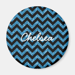 Chevron Glitter Look Magnet